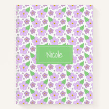 Lilac-Blume-Muster-Notebook