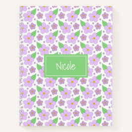 Lilac-Blume-Muster-Notebook Notizbuch