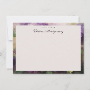 Lilac Blume Vintage Ölfarbe Personalisiert Mitteilungskarte