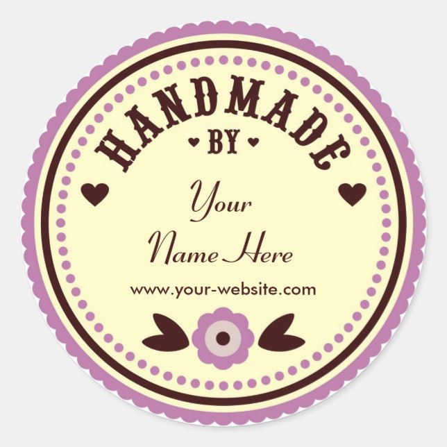 Lilac-Blume von Personalisierten Aufklebern handge Runder Aufkleber (Vorderseite)