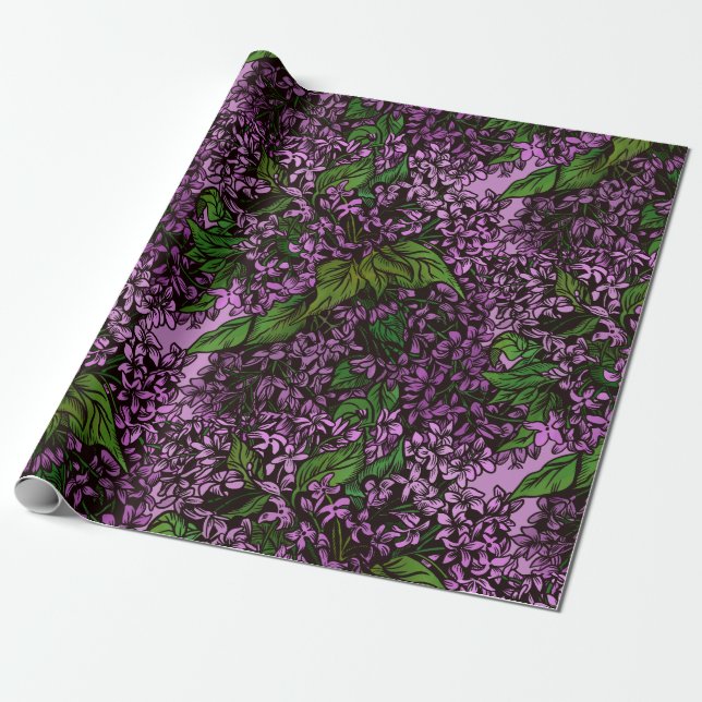 Lilac Blume Wrapping Paper Geschenkpapier (Ungerollt)