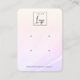 Lilac Blush Wave Hologram Logo 2 Earring Display Visitenkarte