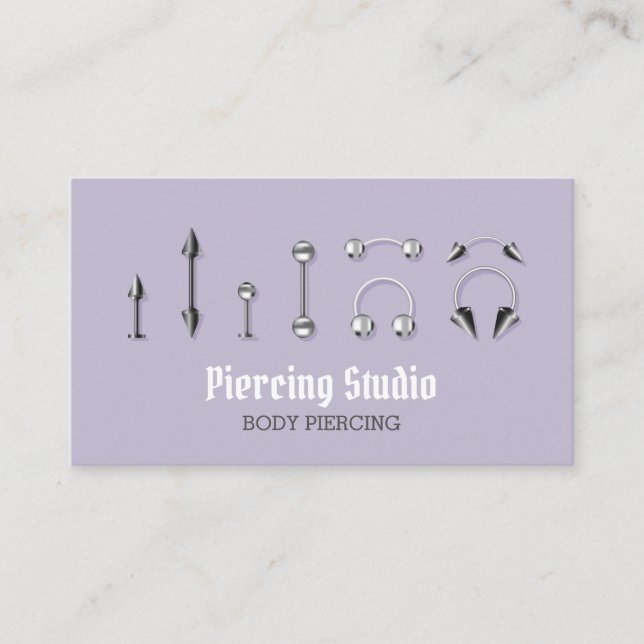 Lilac Body Juwelier Piercing Visitenkarte (Vorderseite)