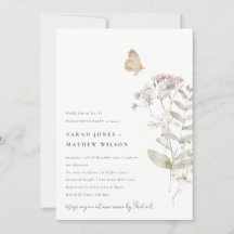 Lilac Boho Wildblume Fern Botanische Verlobung