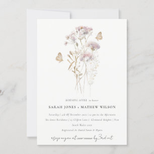 Lilac Boho Wildblume Fern Foliage Morgens nach Einladung