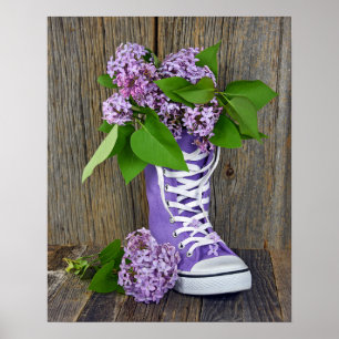 Lilac-Bouquet in lila Sneaker Poster