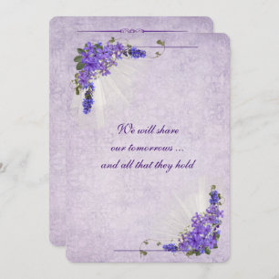 Lilac Bouquet Wedding Einladung