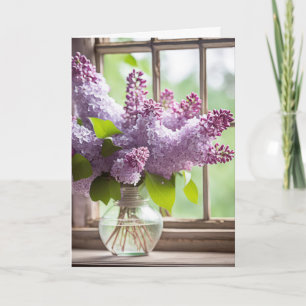 Lilac Bouquet zum Geburtstag Karte