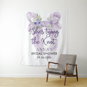 Lilac Bow Sie bindet das Brautparty des Knotens Wandteppich