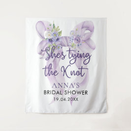 Lilac Bow Sie bindet das Brautparty des Knotens Wandteppich