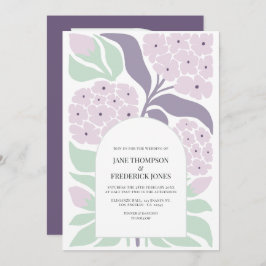 Lilac Breeze Floral Modern Spring Wedding Einladung
