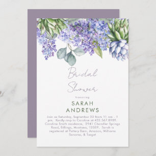 Lilac Bridal Dusche Einladung