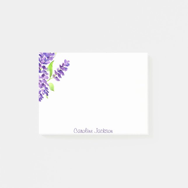 Lilac Bunch personalisiert Post-it Klebezettel (Vorderseite)