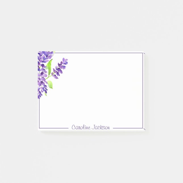 Lilac Bunch personalisiert Post-it Klebezettel (Vorderseite)
