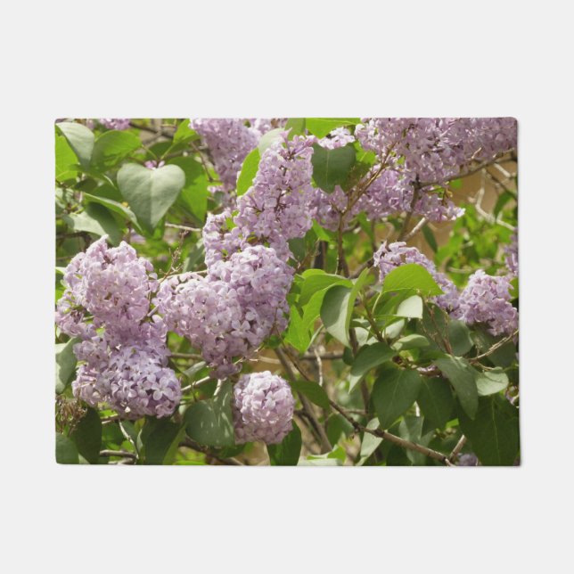 Lilac Bush Schöne Lila Frühlingsblumen Fußmatte (Vorderseite)