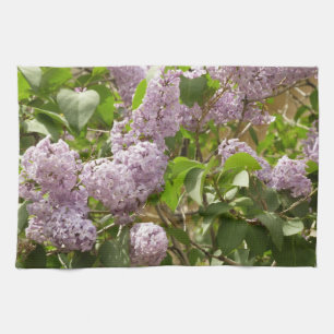 Lilac Bush Schöne Lila Frühlingsblumen Geschirrtuch