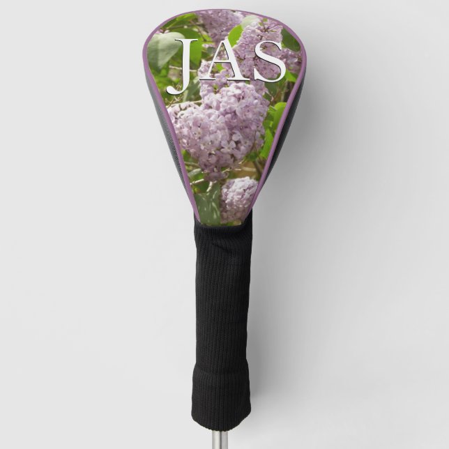 Lilac Bush Schöne Lila Frühlingsblumen Golf Headcover (Vorderseite)