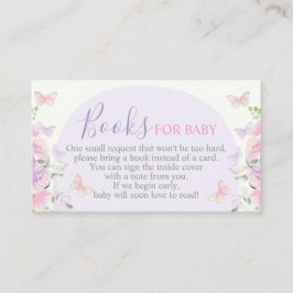 Lilac Butterfly Babydusche mit einer Buchkarte Begleitkarte