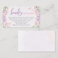 Lilac Butterfly Babydusche mit einer Buchkarte