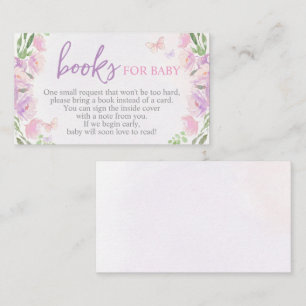 Lilac Butterfly Babydusche mit einer Buchkarte Begleitkarte