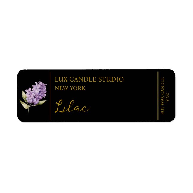 Lilac Candle Label (Vorne)