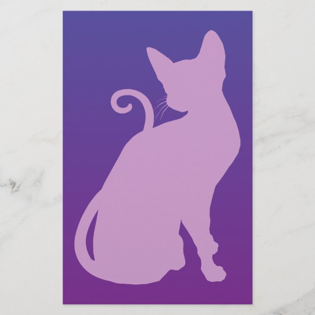 Lilac Cat auf Lila (Vorderseite)