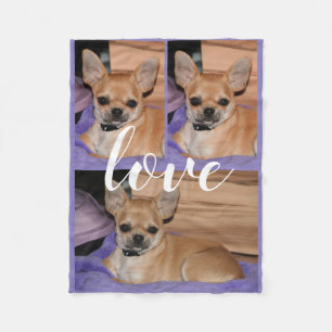 Lilac Chihuahua Liebe Foto Fleece Blanket