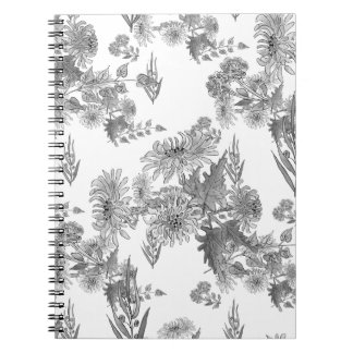 Lilac chrysanthemums , Aquarellheft Notizblock