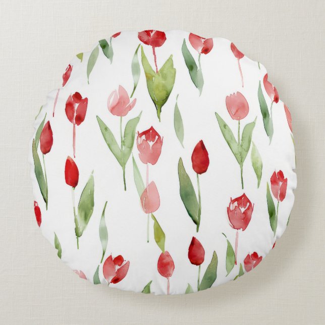 Lilac Circle Pencil Case Rundes Kissen (Vorderseite)