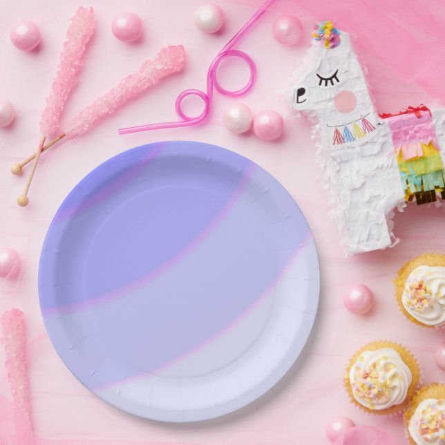 Lilac Circular Wirbel ombre Pappteller (Party)