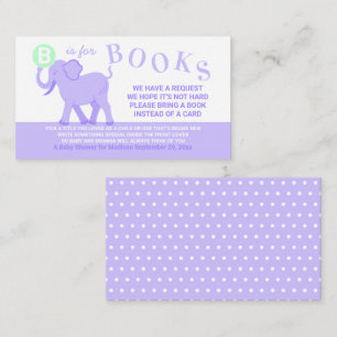 Lilac Circus Niedliche Elephant Request Books für  Begleitkarte