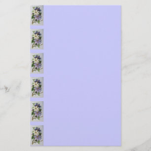 Lilac Clematis Vine Acrylmalerei Briefpapier