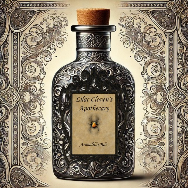 Lilac Clovens Apothekar: Armadillo Bile Aufkleber (Von Creator hochgeladen)