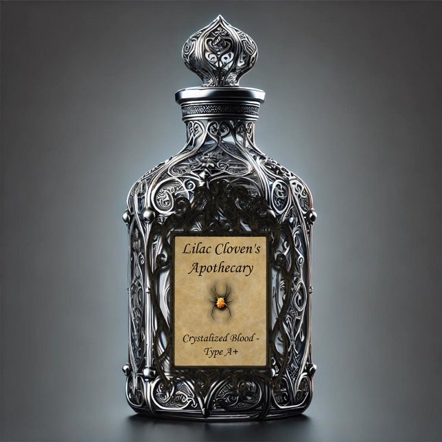Lilac Clovens Apothekar: Kristallisiertes Blut A+ Aufkleber (Von Creator hochgeladen)