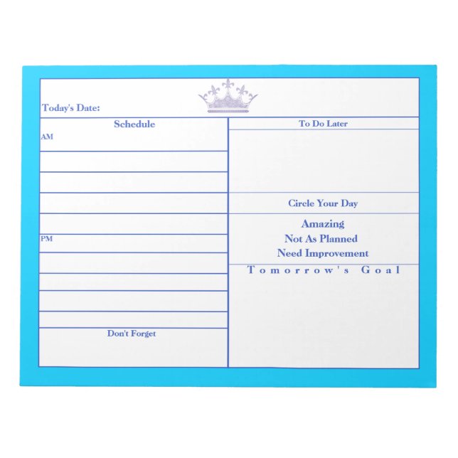 Lilac Crown Pink Border Decorative Notizblöcke (Vorderseite)