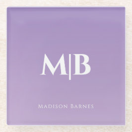 Lilac Custom Monogram Name Glasuntersetzer