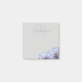 Lilac Dahlia Floral Monogram Individuelle Name Gra Post-it Klebezettel