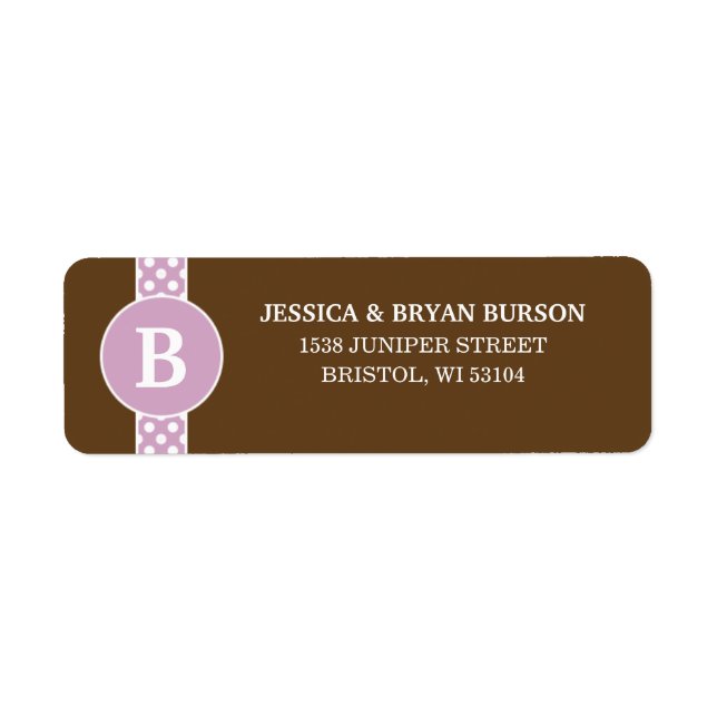 Lilac Dainty Dots Custom Mit Monogramm Family (Vorne)