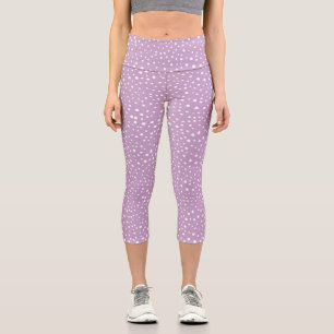 Lilac-Dalmatiner-Punkte, Dalmatiner-Punkte, gepunk Capri Leggings