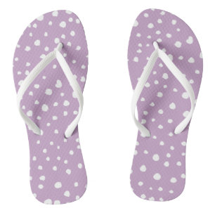 Lilac-Dalmatiner-Punkte, Dalmatiner-Punkte, gepunk Flip Flops