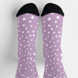 Lilac-Dalmatiner-Punkte, Dalmatiner-Punkte, gepunk Socken