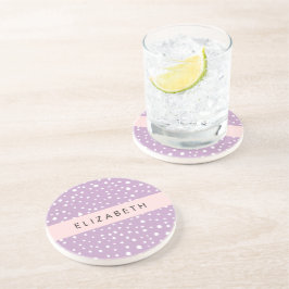 Lilac Dalmatiner Spots, Dalmatiner Punkte, Ihr Nam Getränkeuntersetzer