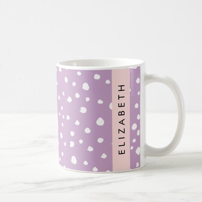 Lilac Dalmatiner Spots, Dalmatiner Punkte, Ihr Nam Kaffeetasse (Rechts)