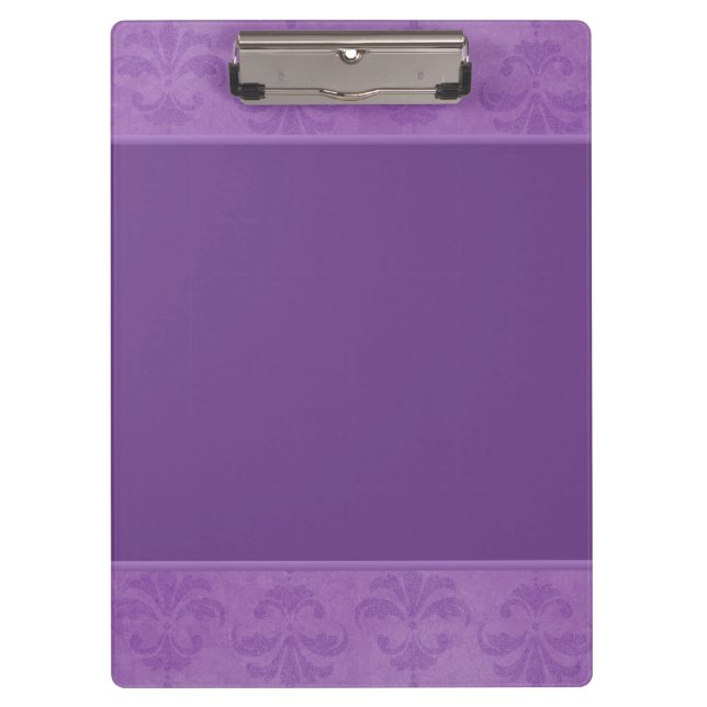 Lilac Damask Klemmbrett (Vorderseite)