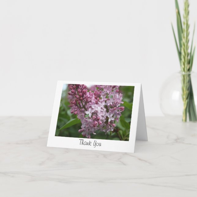 Lilac Dankeschön Karte (Vorderseite)