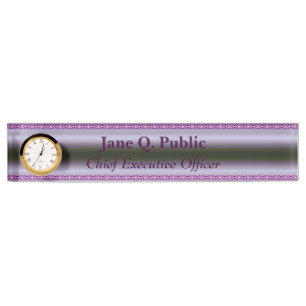 Lilac Desk Namplate Namensplakette