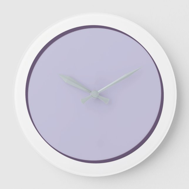Lilac Dot Große Wanduhr (Vorderseite)