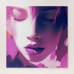 Lilac Dream Whisper - Serene, Ethereal, Lila Puzzle