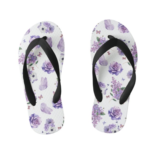 Lilac Dreams & Butterfly Whispers Kinderbadesandalen (Fußbett)