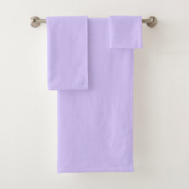 Lilac Dreams Solid Color | Klassisches Elegant Badhandtuch Set